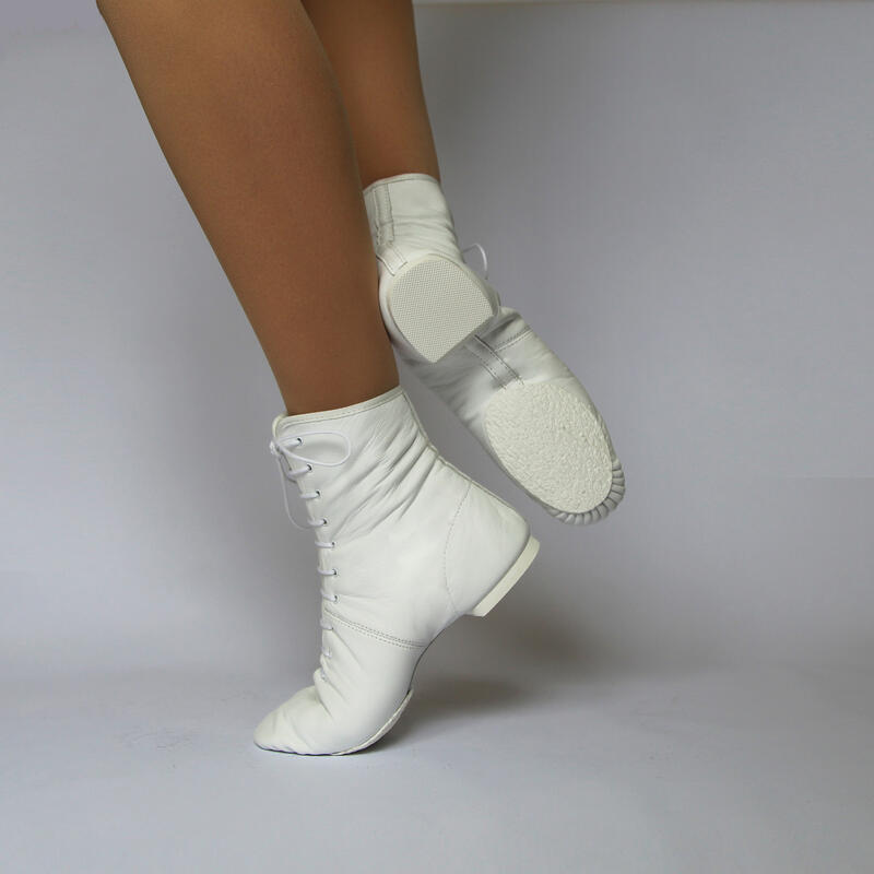 GARE - Bottes danse jazz en cuir vachette semelle gomme