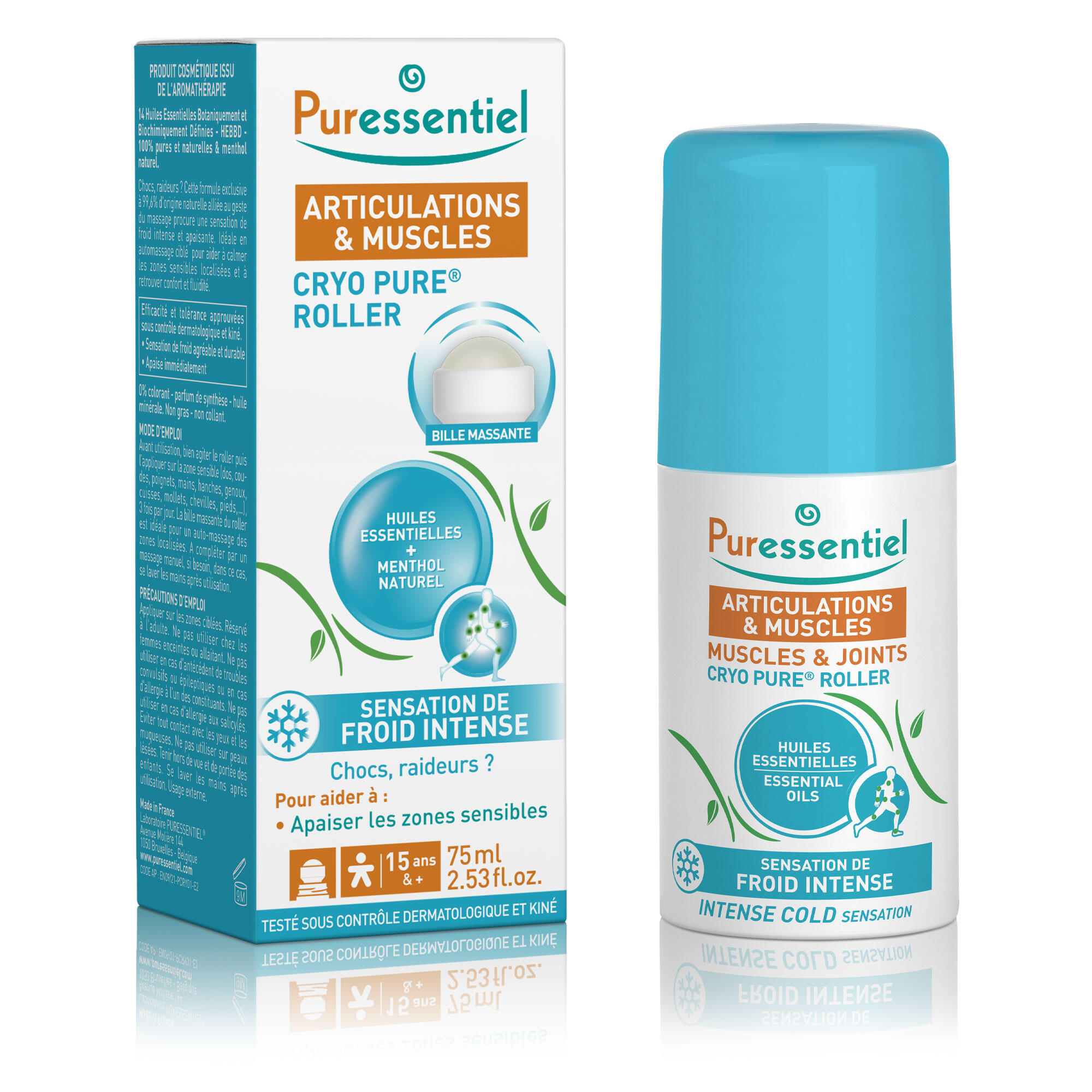 Roll-on Cryo Pure | Effet Froid | Massage Apaisant & Décontractant | 75 ml 1/5