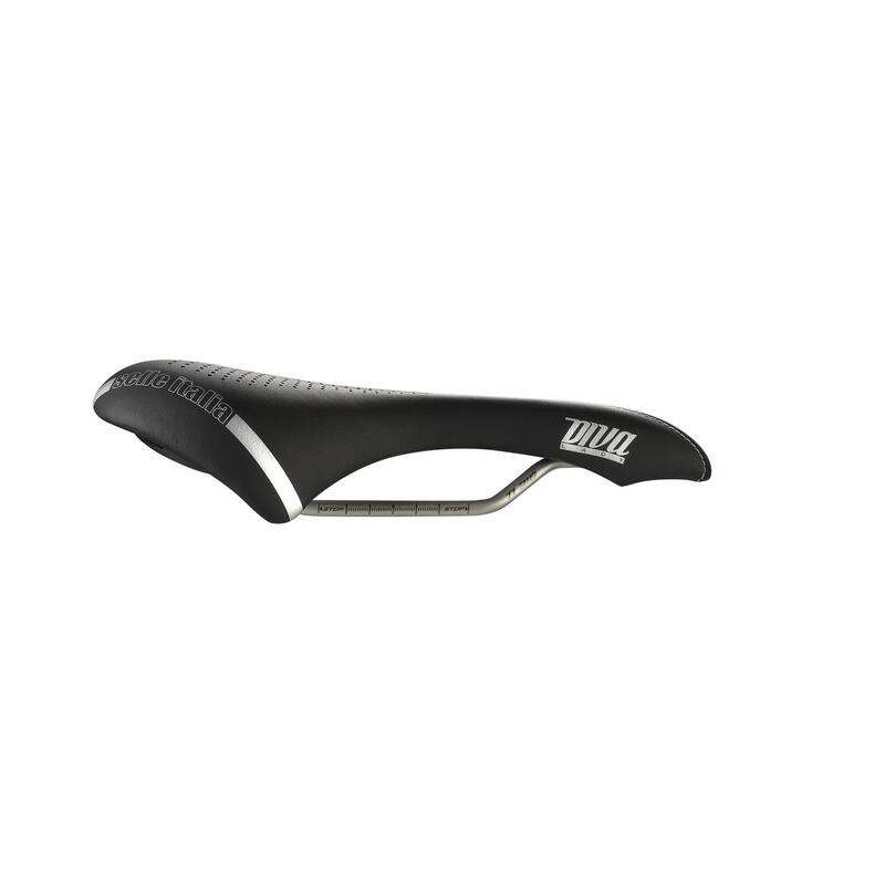 Sillín ciclismo urbano mujer comfort Selle Italia Diva Gel Ti316 Superflow negro