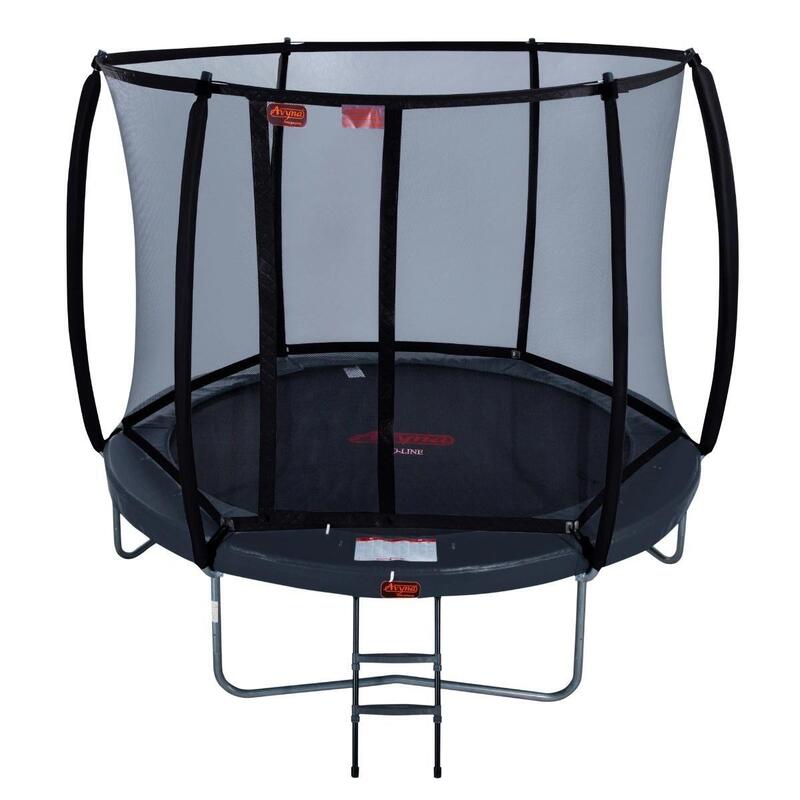 Avyna Pro-Line opbouw trampoline rond (Ø430 cm) met net & afdekhoes, grijs