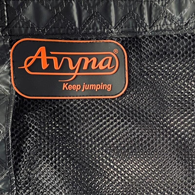 Grijze trampoline 305 cm diameter - Avyna - met afdekhoes