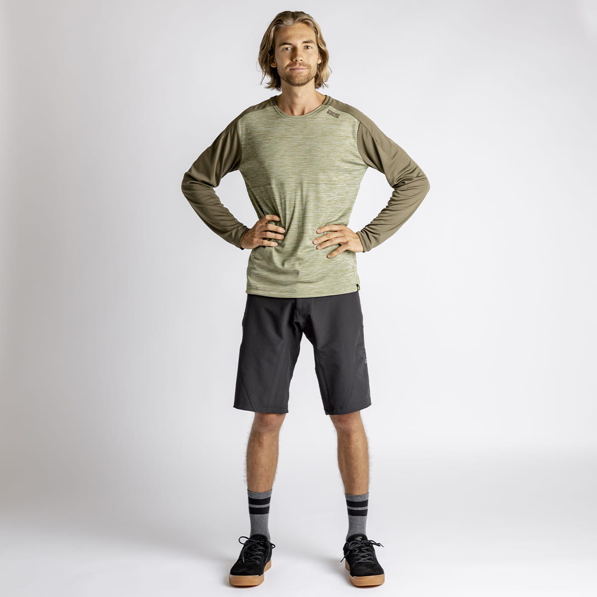Flow X Maillot à manches longues - Olive-Dark Olive 7/7