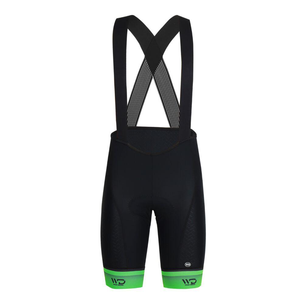 WEAR DESIGN Pantaloncini da ciclismo FINISHER da uomo Nero/verde