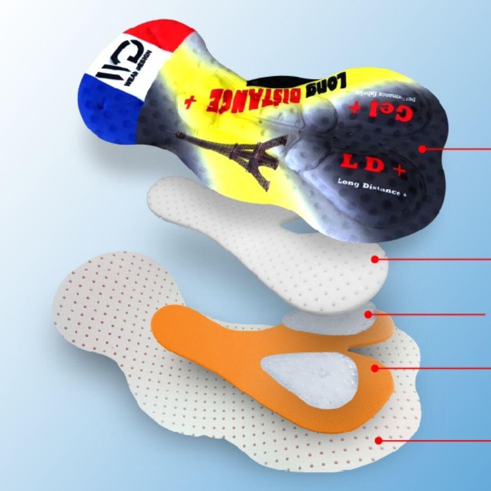 WEAR DESIGN LUXURY COLD - Calzamaglia da ciclismo invernale da uomo nero/rosso 3/5
