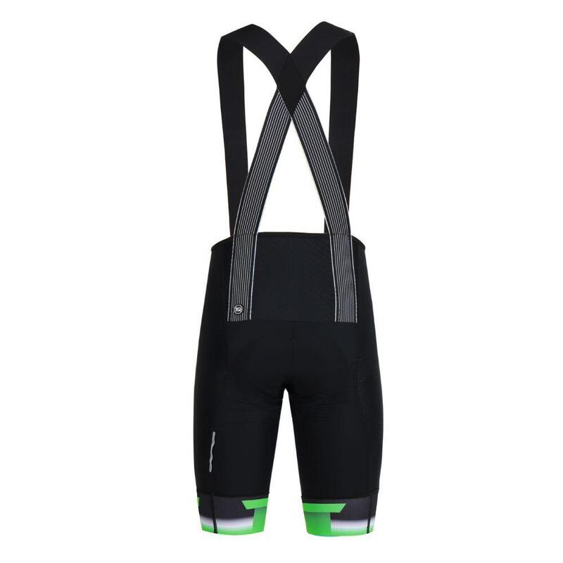 Culotte ciclismo FINISHER Hombre Negro/Verde