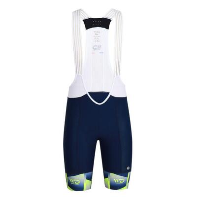 Herenfietsbroek cubic blauw/geel