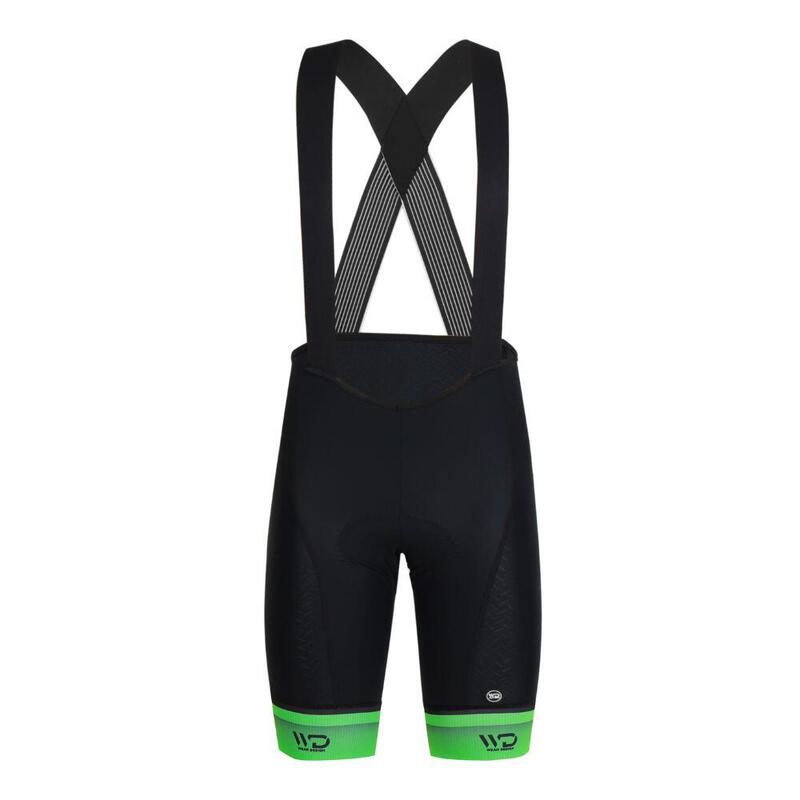 Culotte ciclismo FINISHER Hombre Negro/Verde