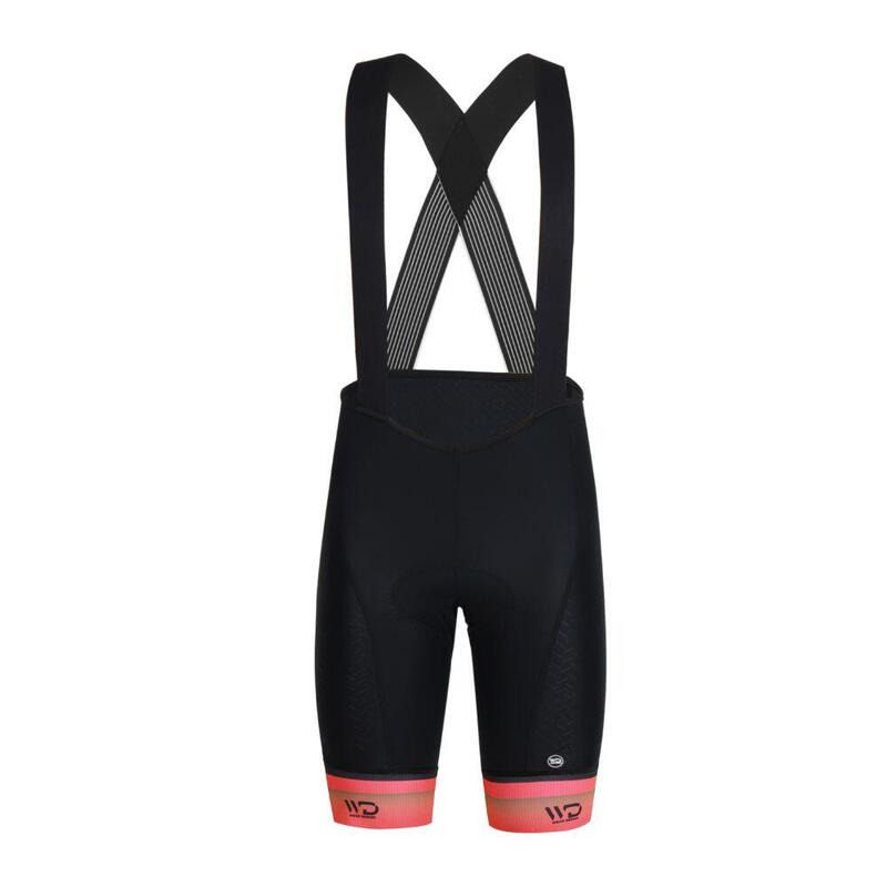 Culotte ciclismo hombre FINISHER Negro/naranja