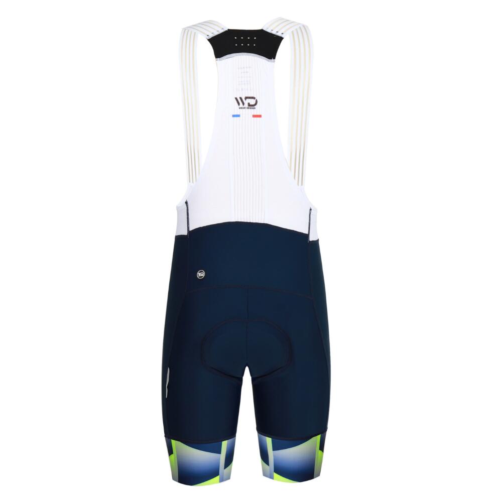 Culotte ciclismo hombre CUBIC azul/amarillo 5/6