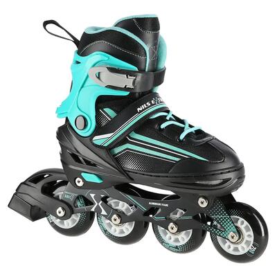 Nils extreme nh18190 2-in-1 inline skates met verwisselbare ijshockeyskid