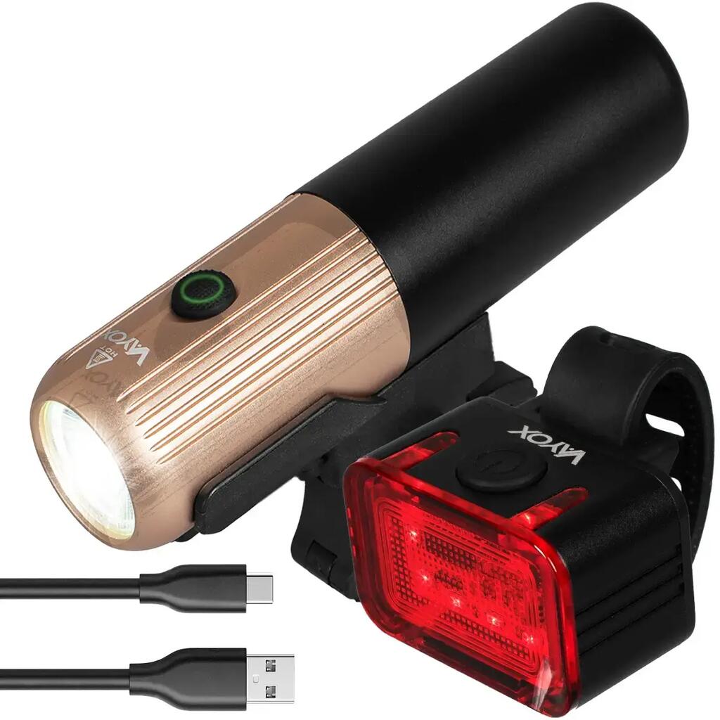 Комплект лампи велосипедни VAYOX VA0072 + VA0152 за предна и задна USB-C