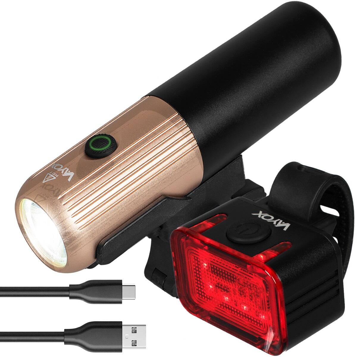 VAYOX Sada cyklistických světel VA0072 + VA0152 přední a zadní USB-C