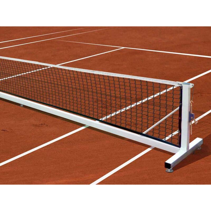Transportable Tennispfosten aus verzinktem Stahl