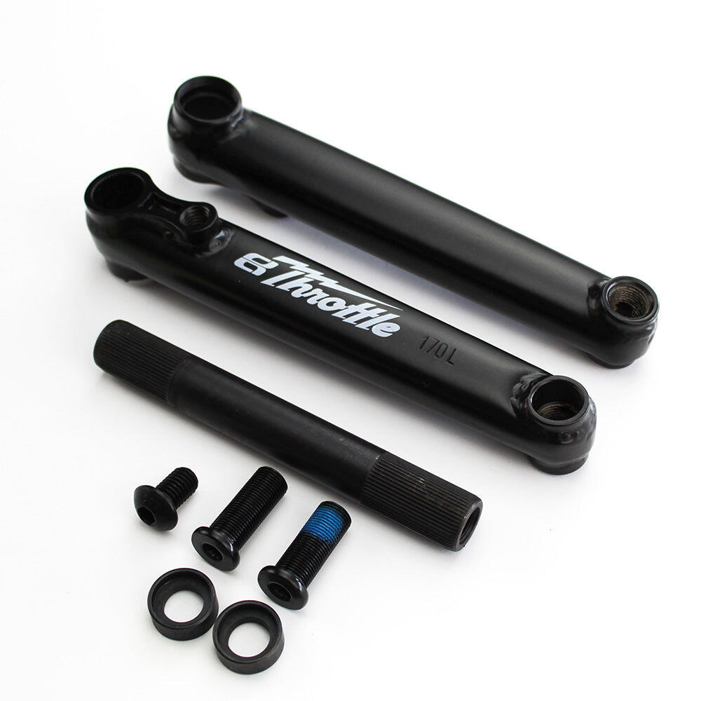 EASTERN BIKES Eastern Throttle Series Chromoly 48 Spline BMX Bike Cranks - 170mm - Matt Black