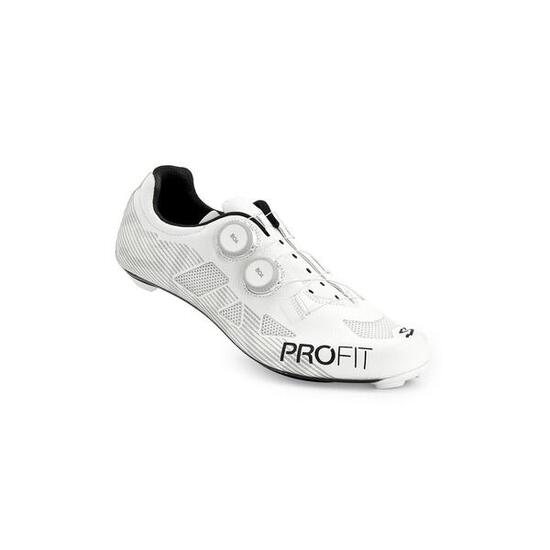 Zapatillas de ciclismo de carretera carbono unisex Profit Dual Spiuk blanco