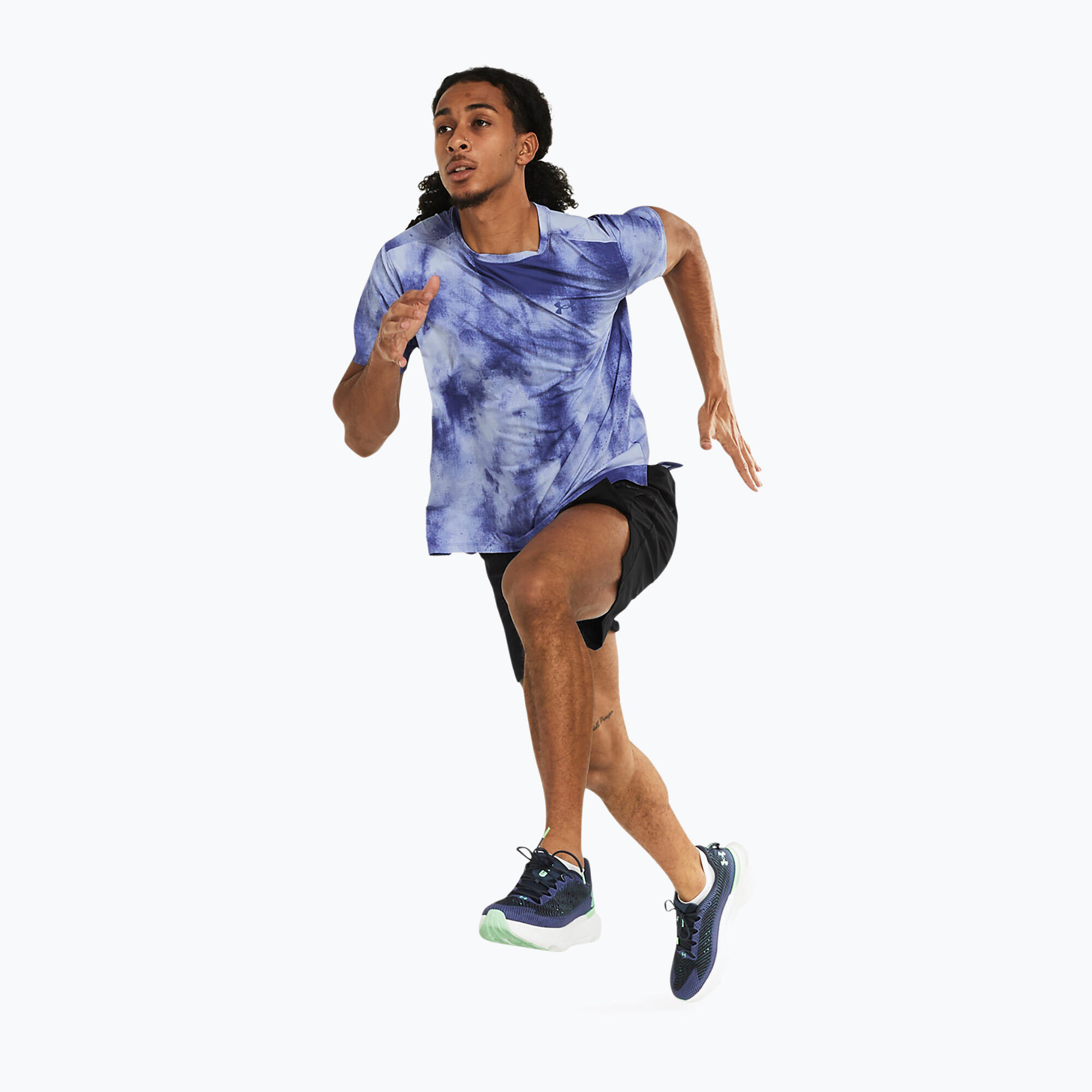 T-shirt de running homme Under Armour Laser Wash 4/5