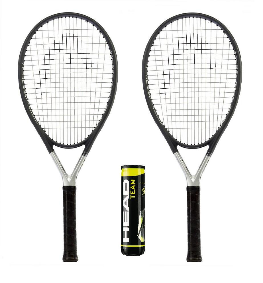 HEAD Head Ti S6 Comfort Tennis Racket Twin Set, Tennis Balls & Covers