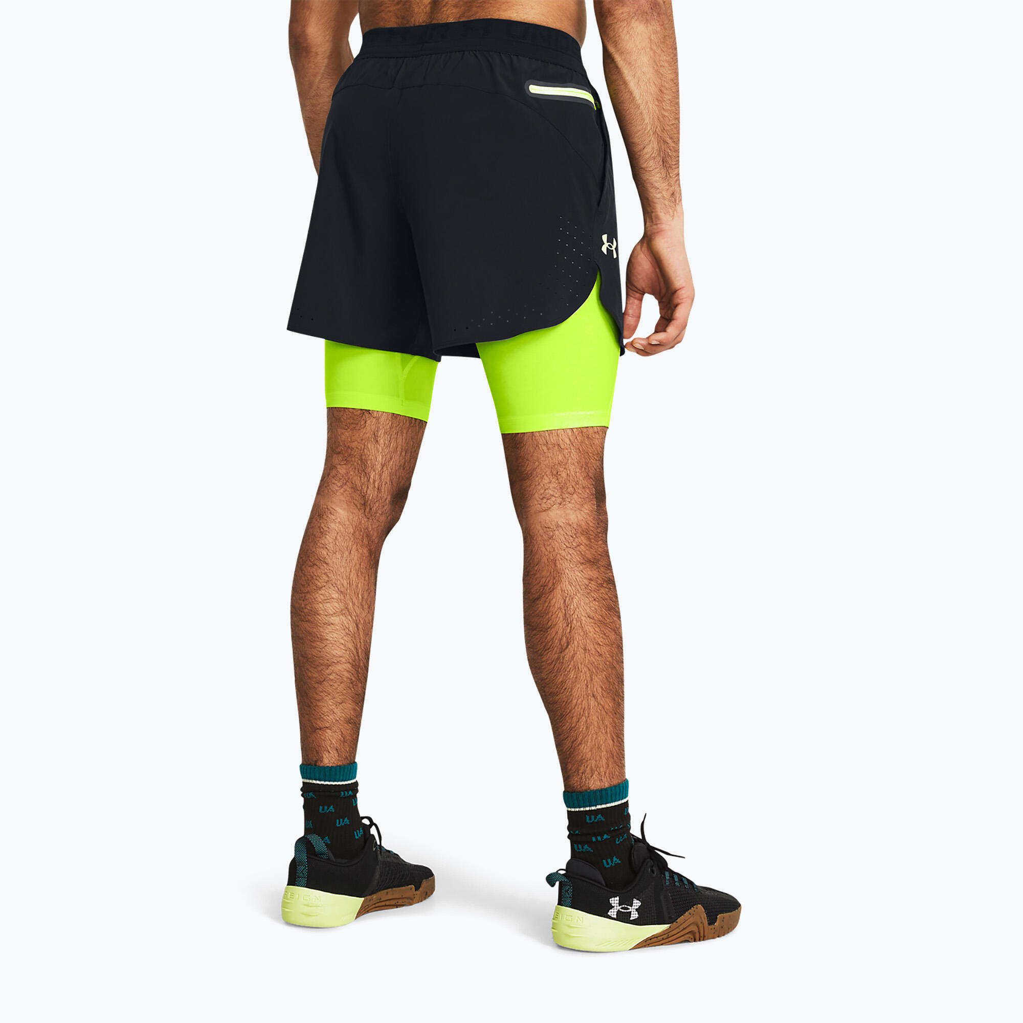 Pantalón corto Under Armour Peak Woven 2in1 para hombre 3/5