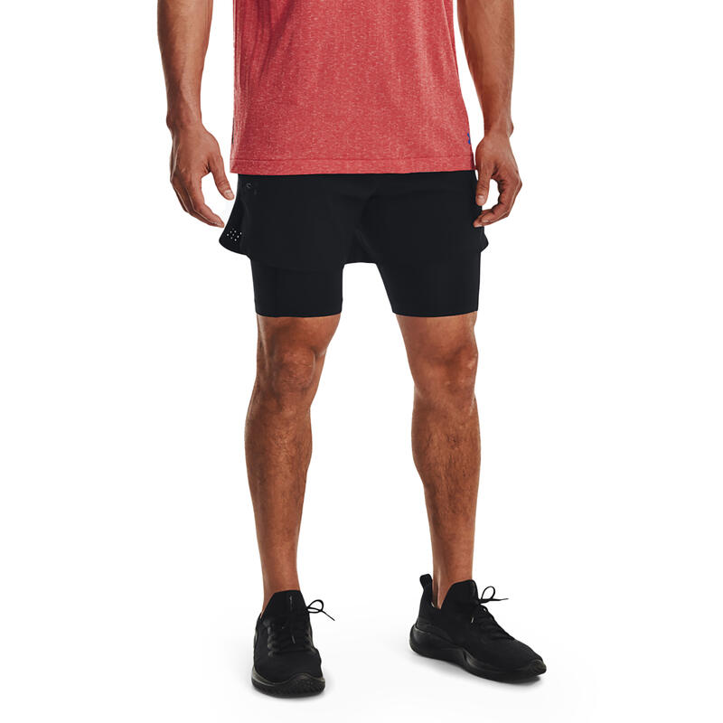 Short homme Peak tissé 2en1 Under Armour