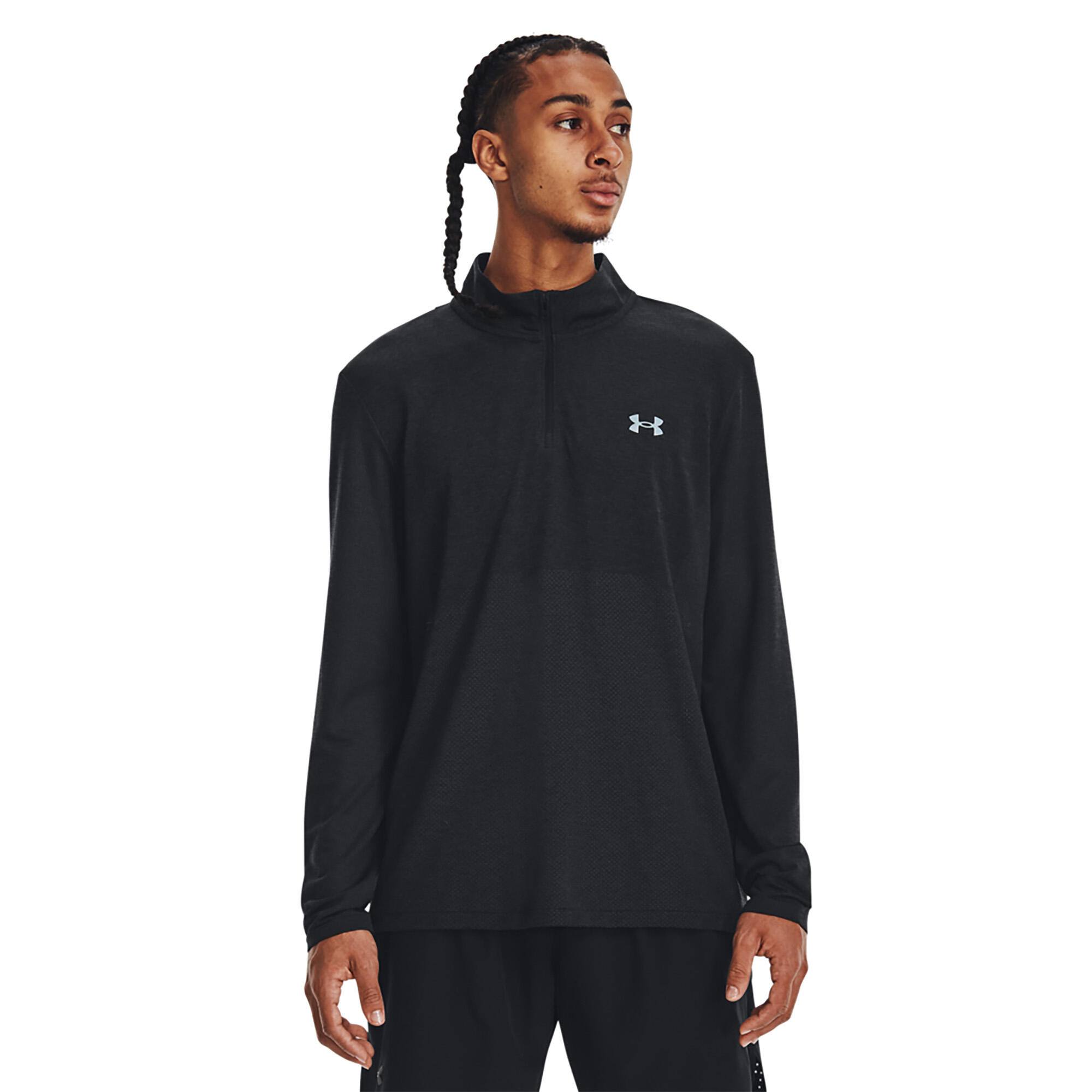 Under Armour - Under Armour Seamless Stride 1/4 Zip Running À Manches Longues Pour Hommes - Sweat-shirt - Noir - Mt - Decathlon