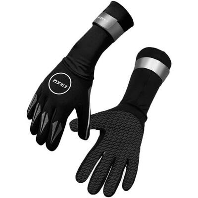 Zona3 2mm Guanti Da Nuoto In Neoprene - Nero / Argento Riflettente
