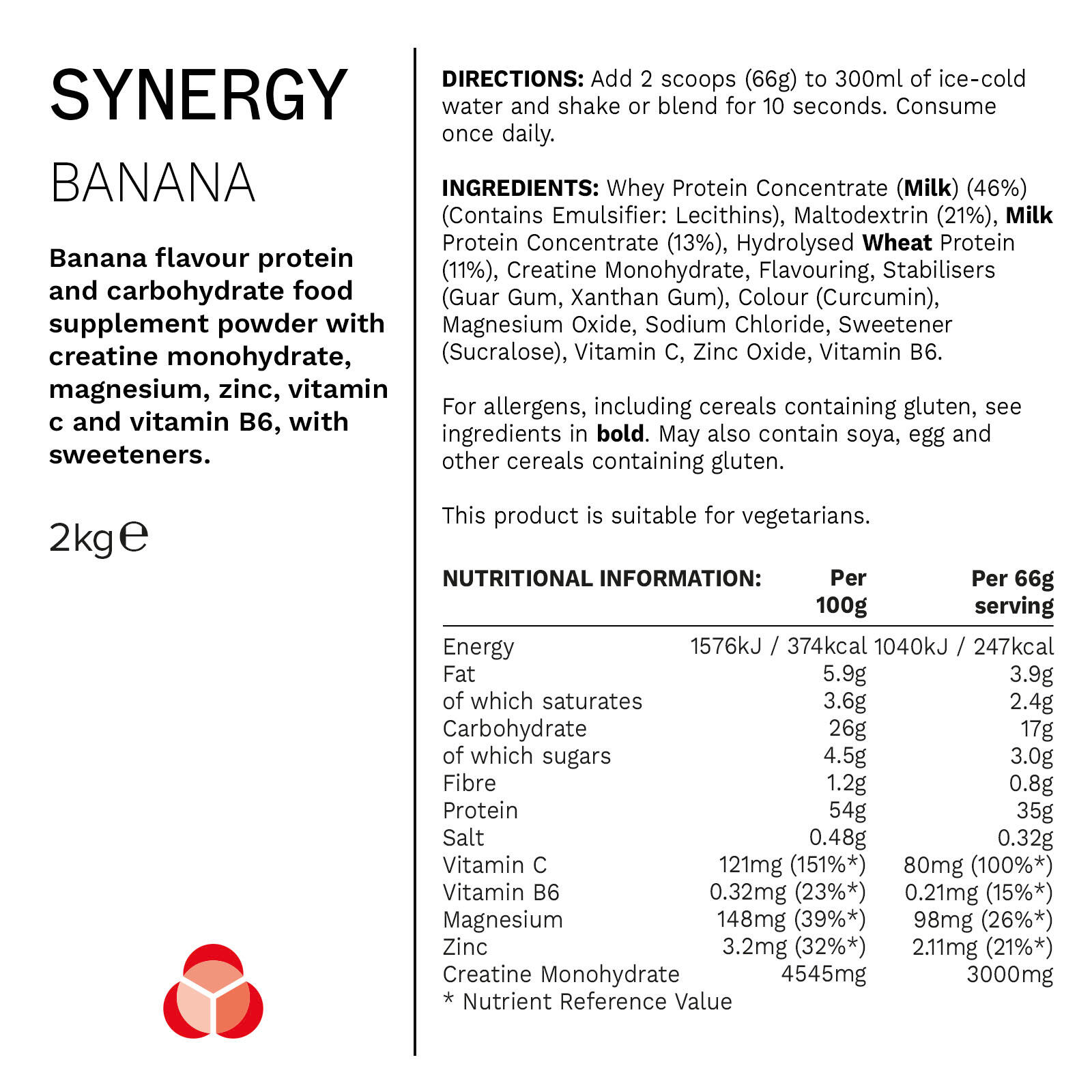 PhD Nutrition | Synergy Powder | Banana Flavour | 2kg 5/5