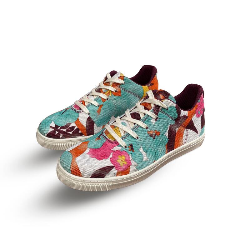 Pantofi sport S-KARP Street, floral, textil, talpa Cauciuc