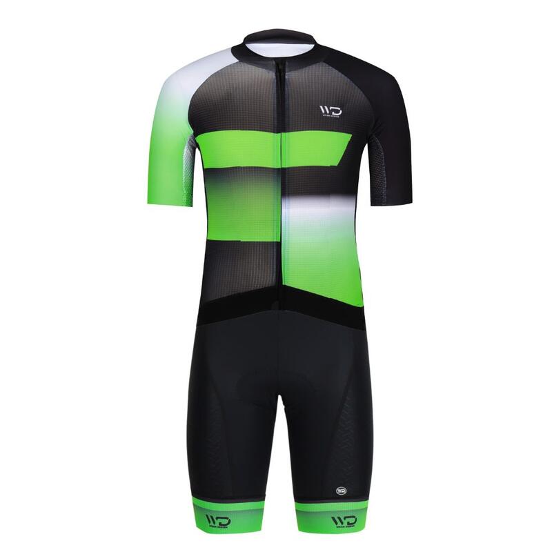 Maillot ciclismo FINISHER Hombre Negro/Verde