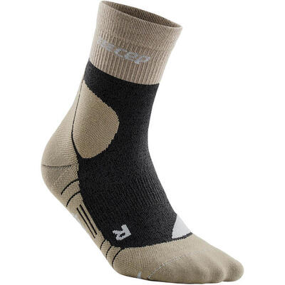 Cep hiking merino mid-cut compressie - neongeel - dames (40/43)