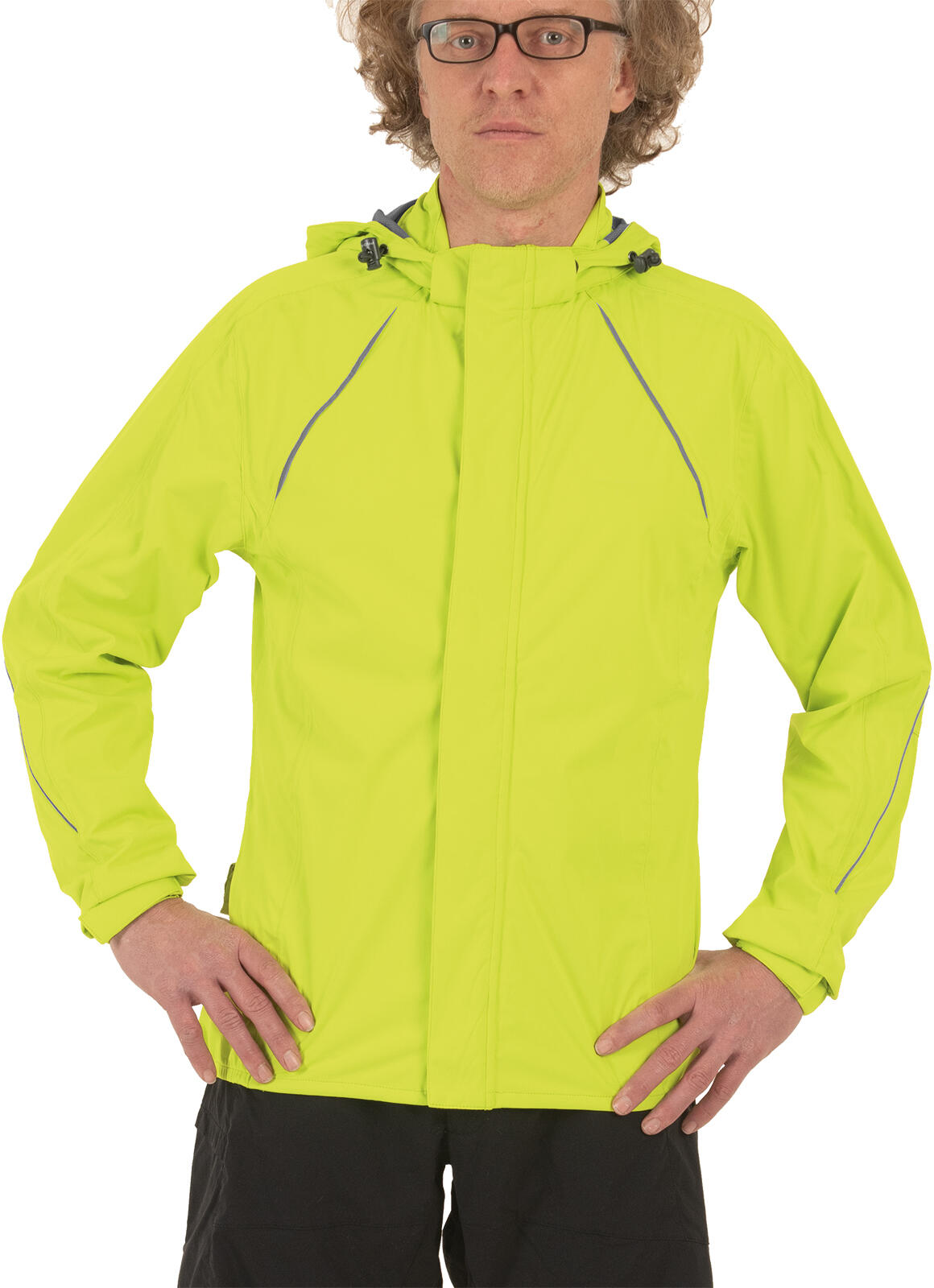 Veste de cyclisme homme JAYDEN jaune néon 3/5