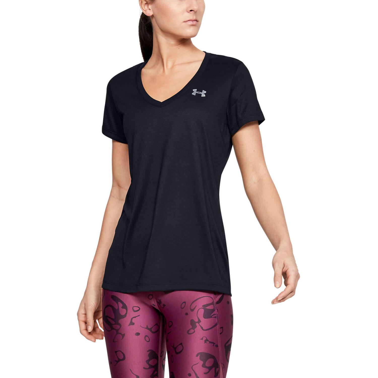Maglia a Maniche Corte Donna Under Armour Tech SSV Solid Nero 5/5