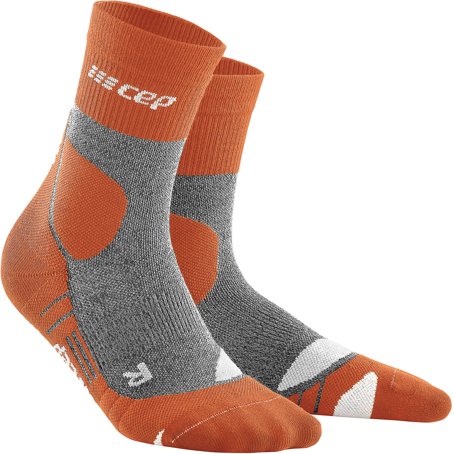 Chaussettes de compression mi-mollets de randonnée en mérinos femme CEP Compress 3/7