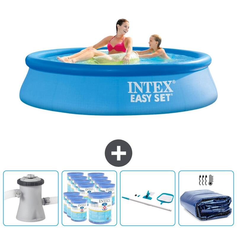 Piscine Gonflable Ronde Intex - 244x61 cm avec Accessoires - 2810893