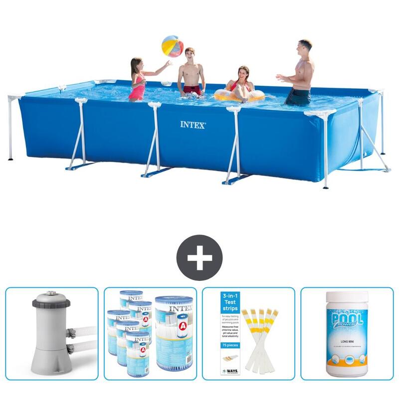 Piscine rectangulaire Intex 450x220x84 cm avec Accessoires - 2827485