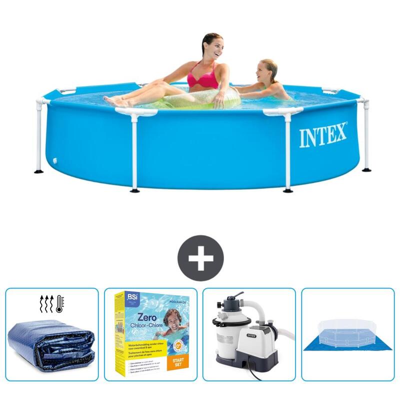 Piscine à cadre rond Intex 244x51 cm avec Accessoires - 2820566