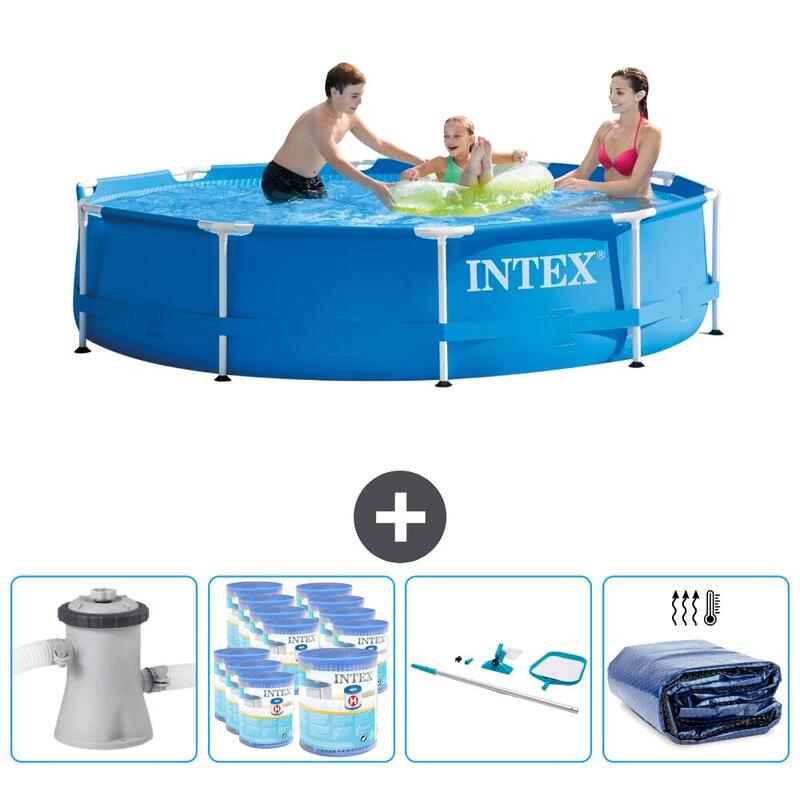 Piscine à cadre rond Intex 305x76 cm avec Accessoires - 2820293