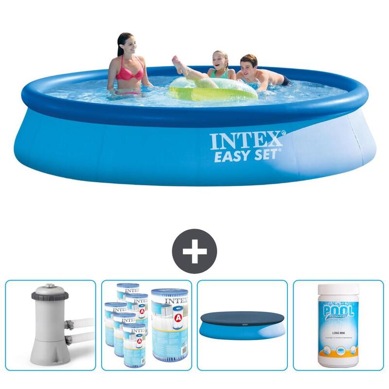 Piscine Gonflable Ronde Intex - 396x84 cm avec Accessoires - 2814287