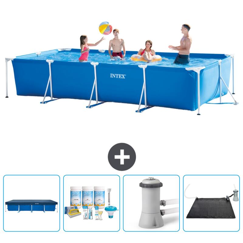 Piscine rectangulaire Intex 450x220x84 cm avec Accessoires - 282734