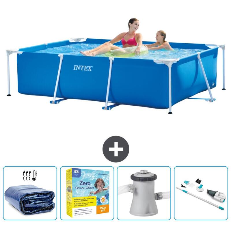 Piscine rectangulaire Intex 220x150x60 cm avec Accessoires - 2827012