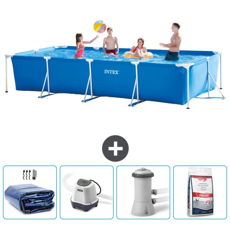 Piscine rectangulaire Intex 450x220x84 cm avec Accessoires - 2827354