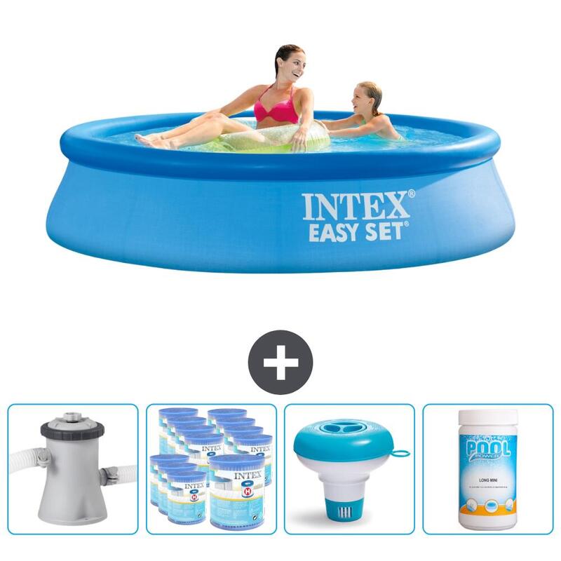 Piscine Gonflable Ronde Intex - 244x61 cm avec Accessoires - 2810889