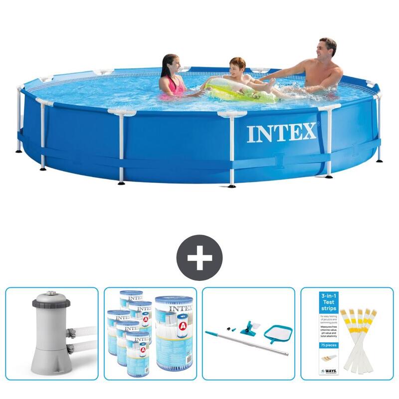 Intex Rond Frame Zwembad 366x76 cm met Accessoires - 2821294