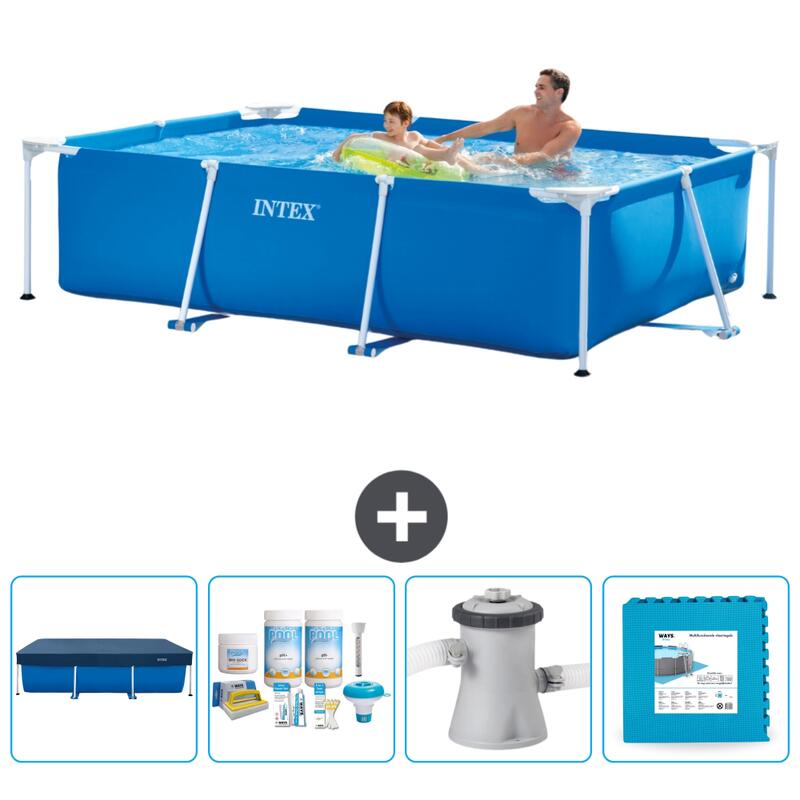 Piscine rectangulaire Intex 260x160x65 cm avec Accessoires - 282712