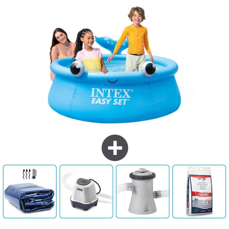 Piscine Gonflable Ronde Intex - 183x51 cm - Baleine avec Accessoires - 2610253