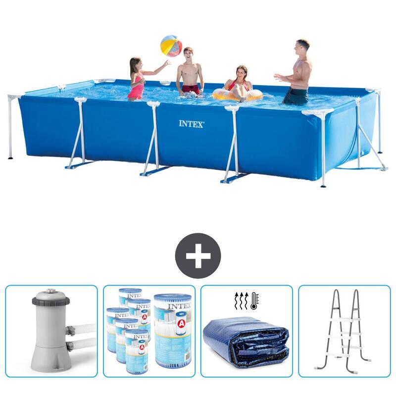 Piscine rectangulaire Intex 450x220x84 cm avec Accessoires - 2827495