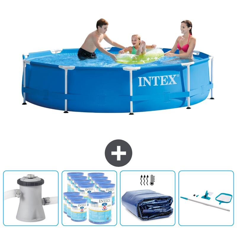 Piscine à cadre rond Intex 305x76 cm avec Accessoires - 2820290