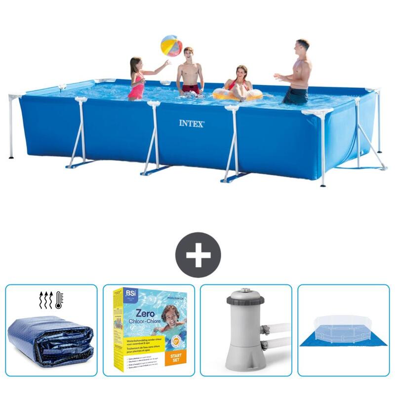 Piscine rectangulaire Intex 450x220x84 cm avec Accessoires - 282738