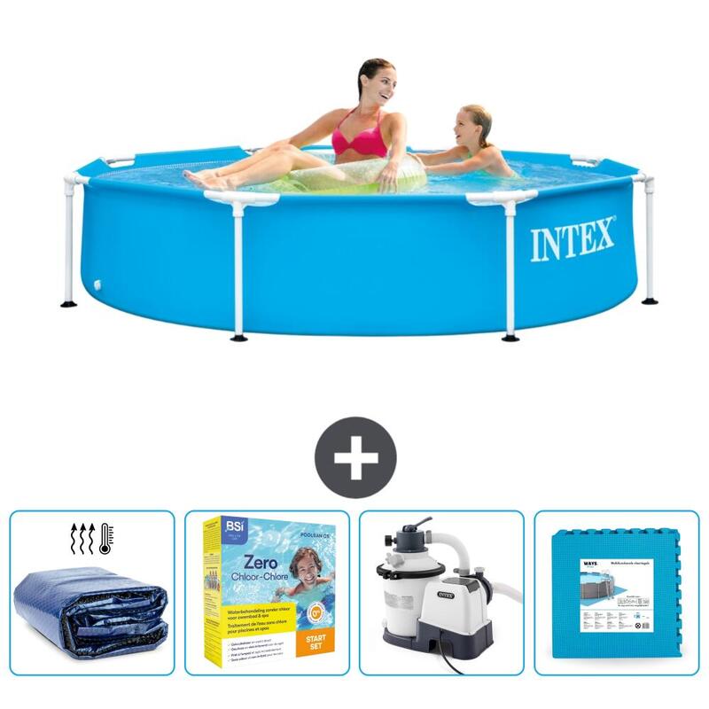 Piscine à cadre rond Intex 244x51 cm avec Accessoires - 2820567