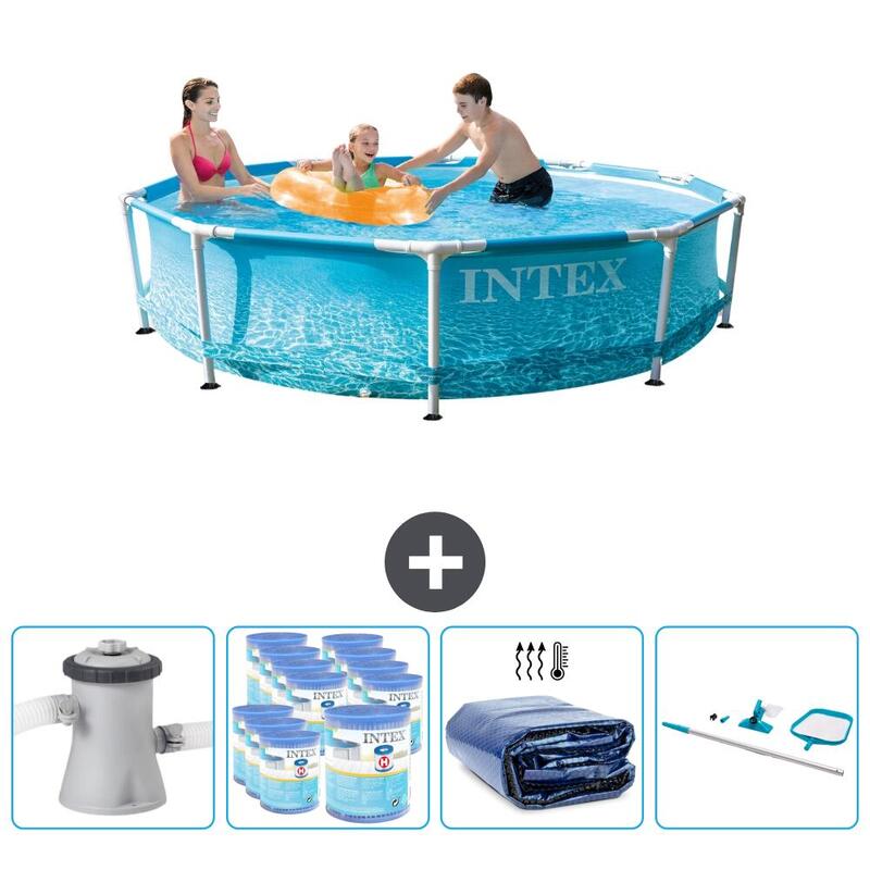 Piscine à cadre rond Intex 305x76 cm avec Accessoires - 2820890