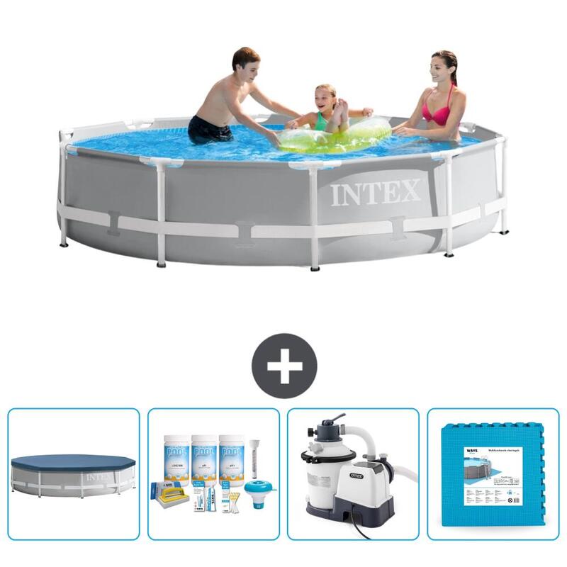 Piscine ronde à cadre prisme Intex 305x76 cm avec Accessoires - 2670060